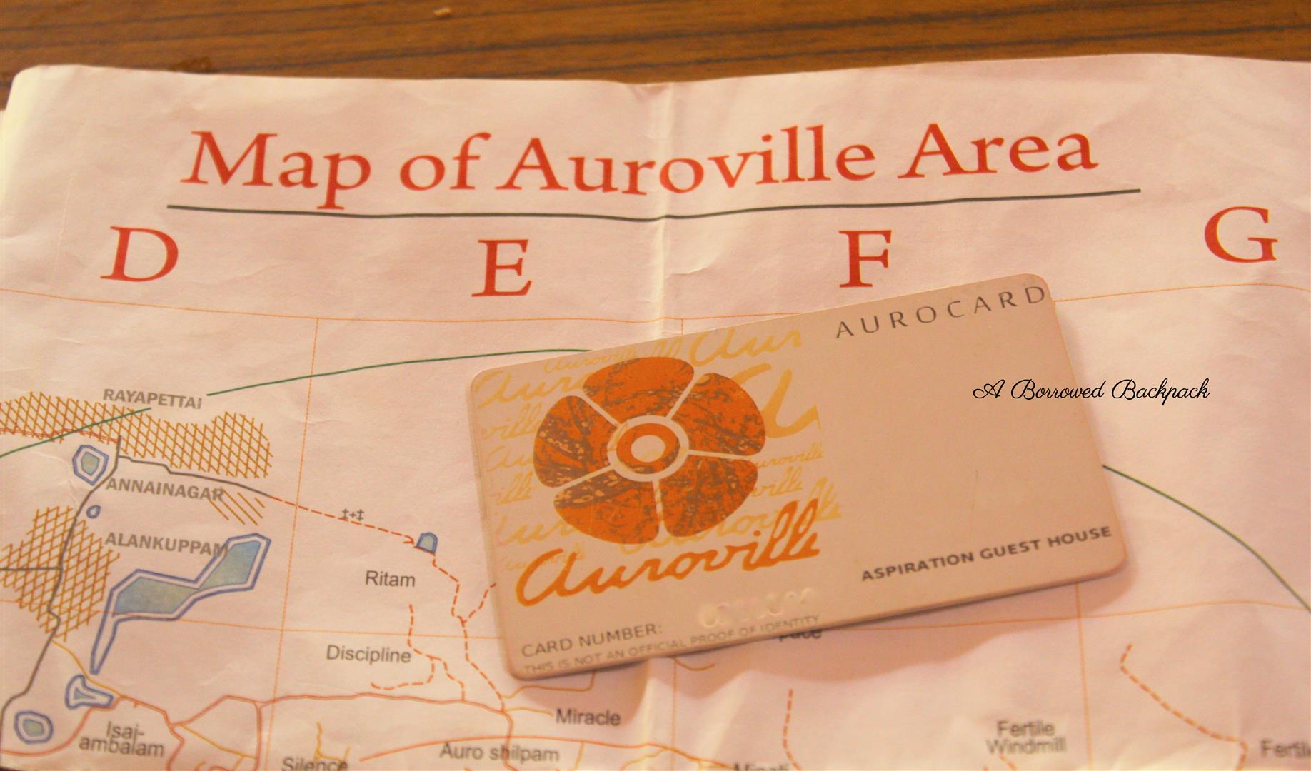 Auroville map Auro Card