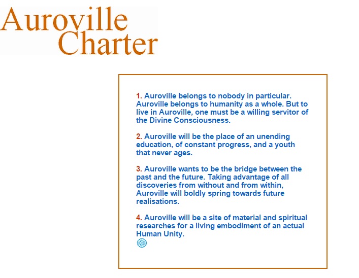 Auroville Charter