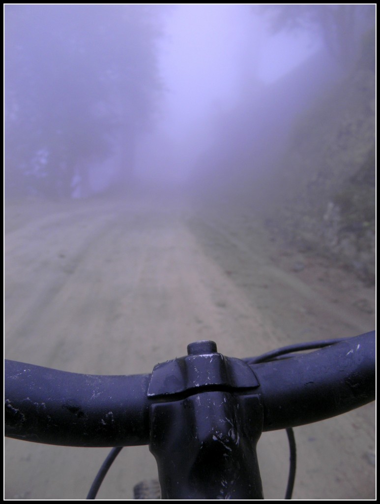 Cycling downhill from Jalori Pass to Banjar Market