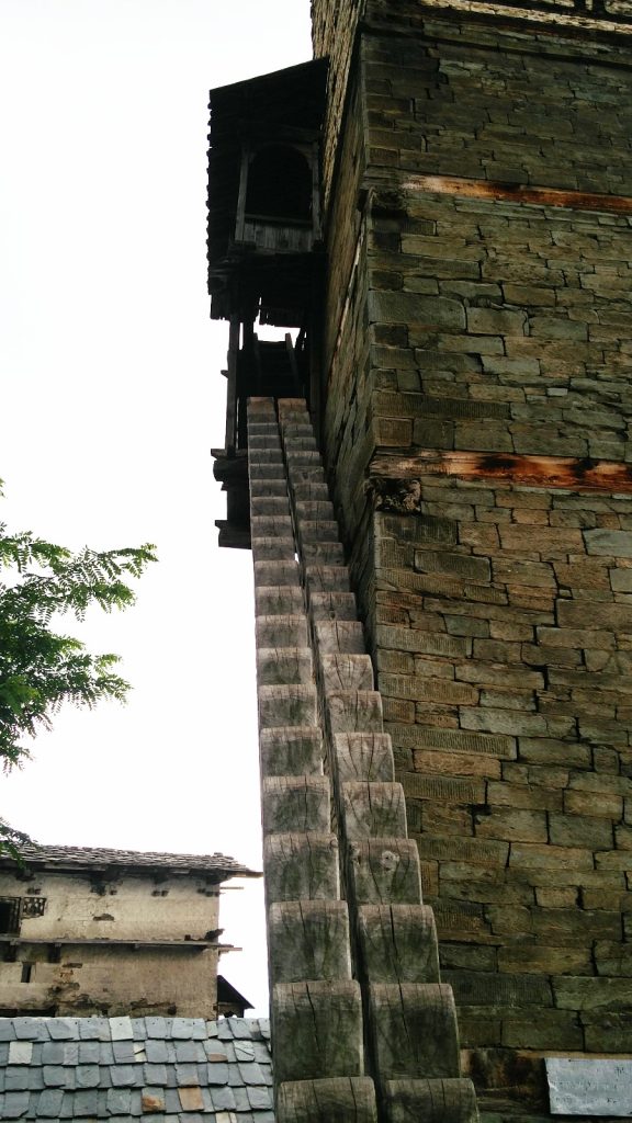 Wooden staircase of Chehni kothi