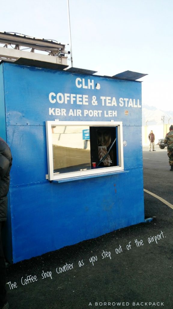 Coffee Counter Outside Leh Airport