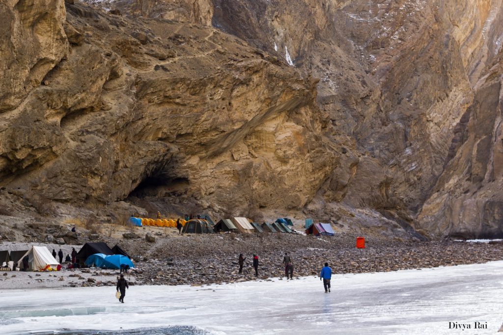 Campsites at Chadar Trek